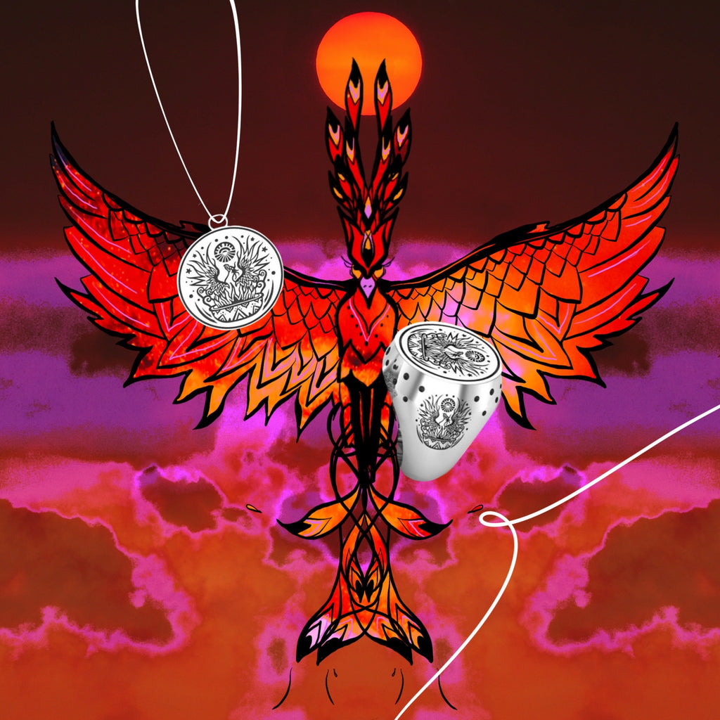 PHOENIX RISING SIGNET RING
